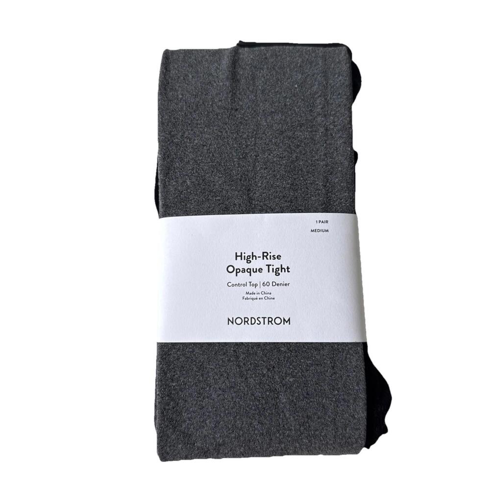 Nordstrom Control Top 60 Tights Opaque Dark Charcoal Tights size M